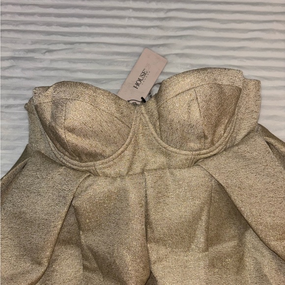 House of CB Gold Cocktail Dress NWT - Picture 8 of 8